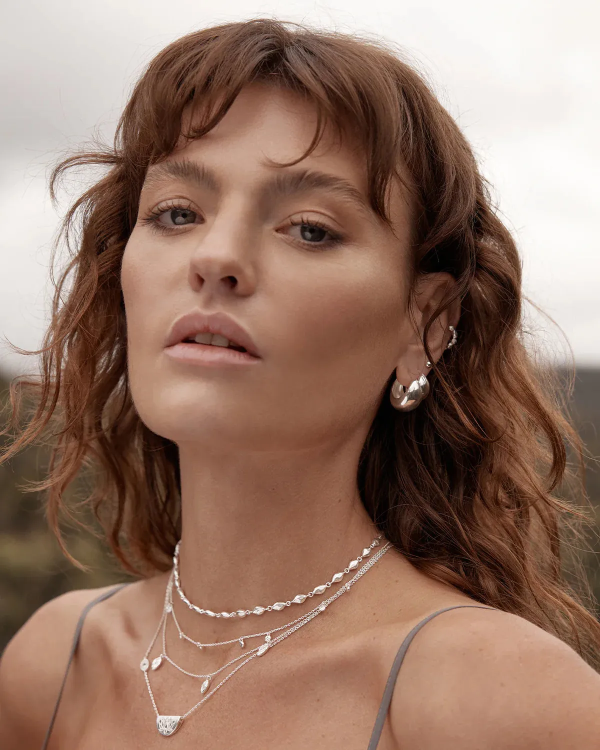 By Charlotte I am Protected Layered Choker, Gold or Silver