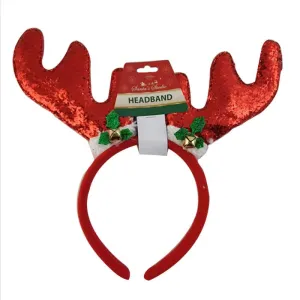 Christmas Sequin Reindeer Antlers Headband