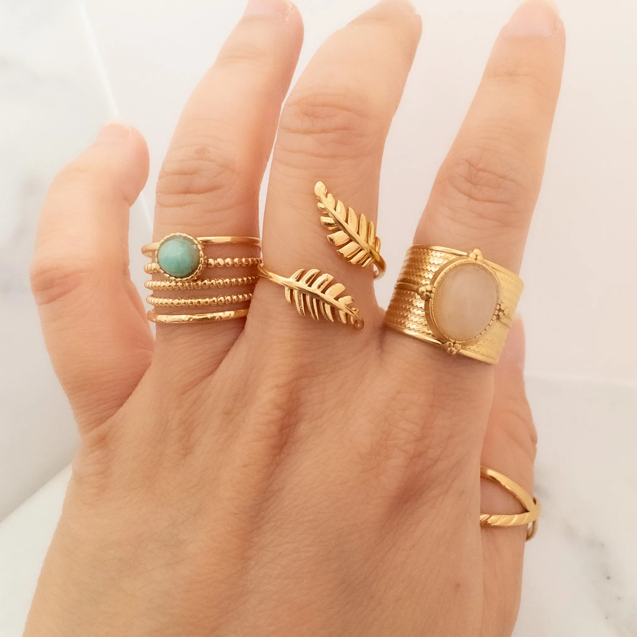 Chunky Pink Quartz Ring