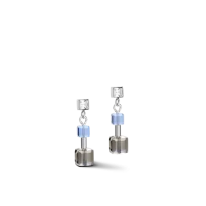 Coeur De Lion Blue Minimalist Crystals GeoCUBE® Earrings