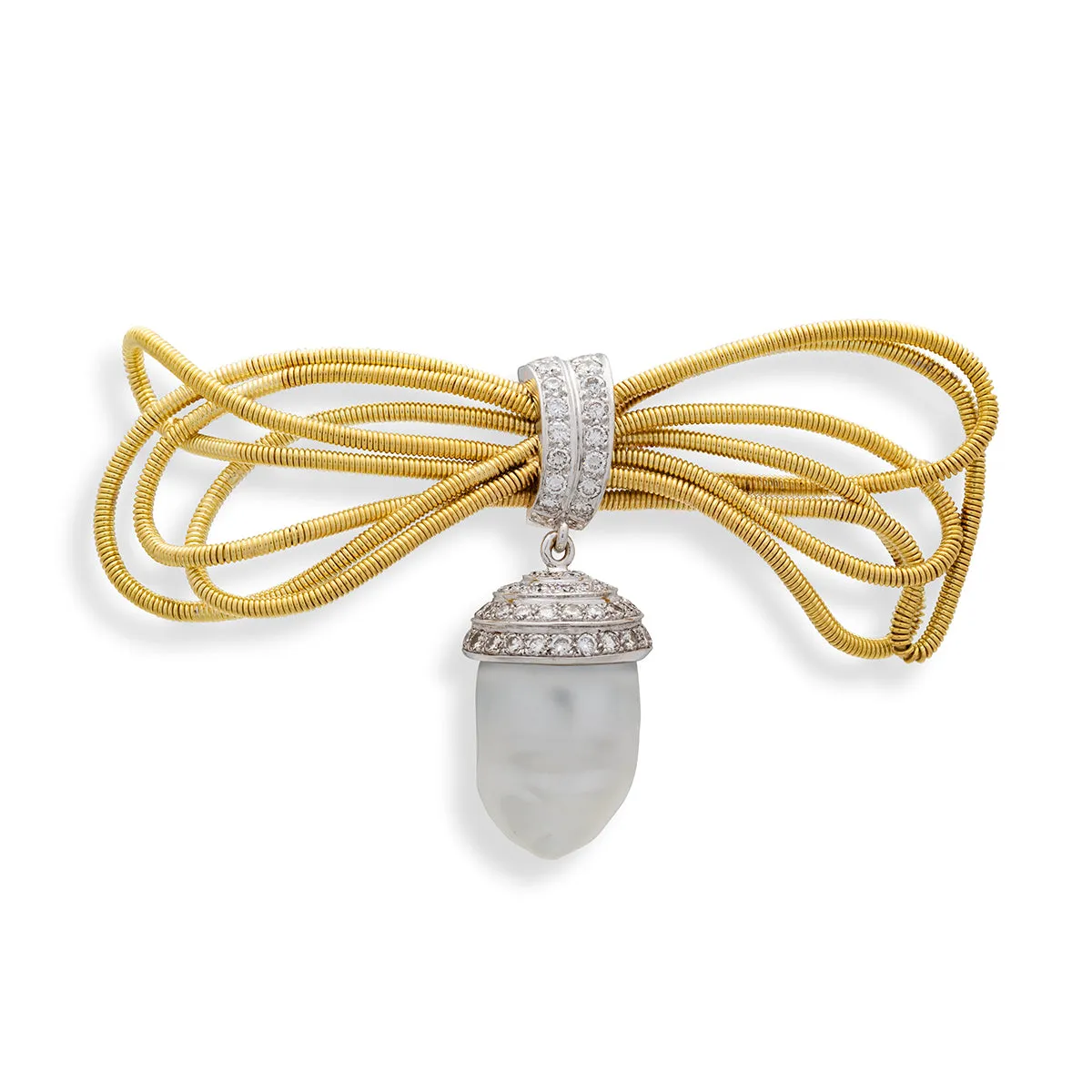 Coil Bow Brooch