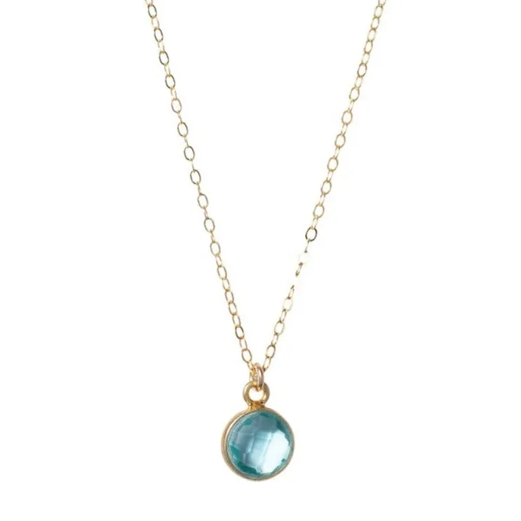Coin Necklace in Aqua