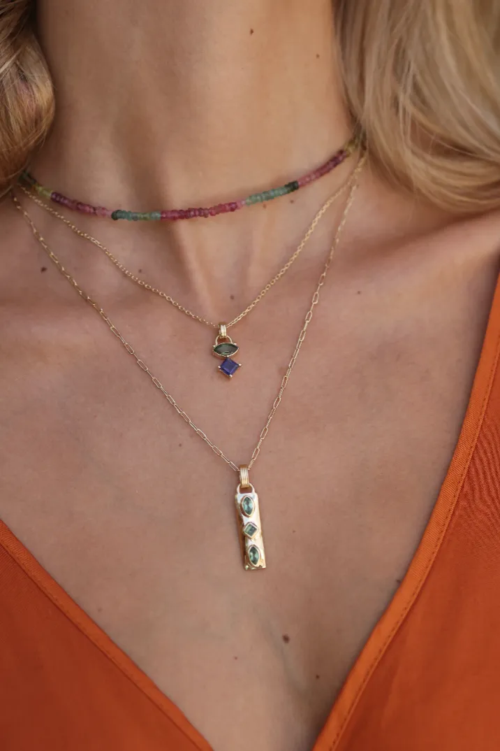 Coronet Apatite Gold Necklace