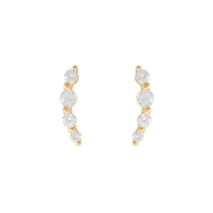 Crystal Climber Stud Earrings