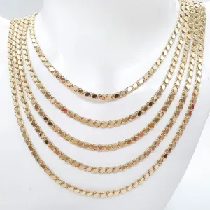 Damascus Necklace 18K Gold 16-24"