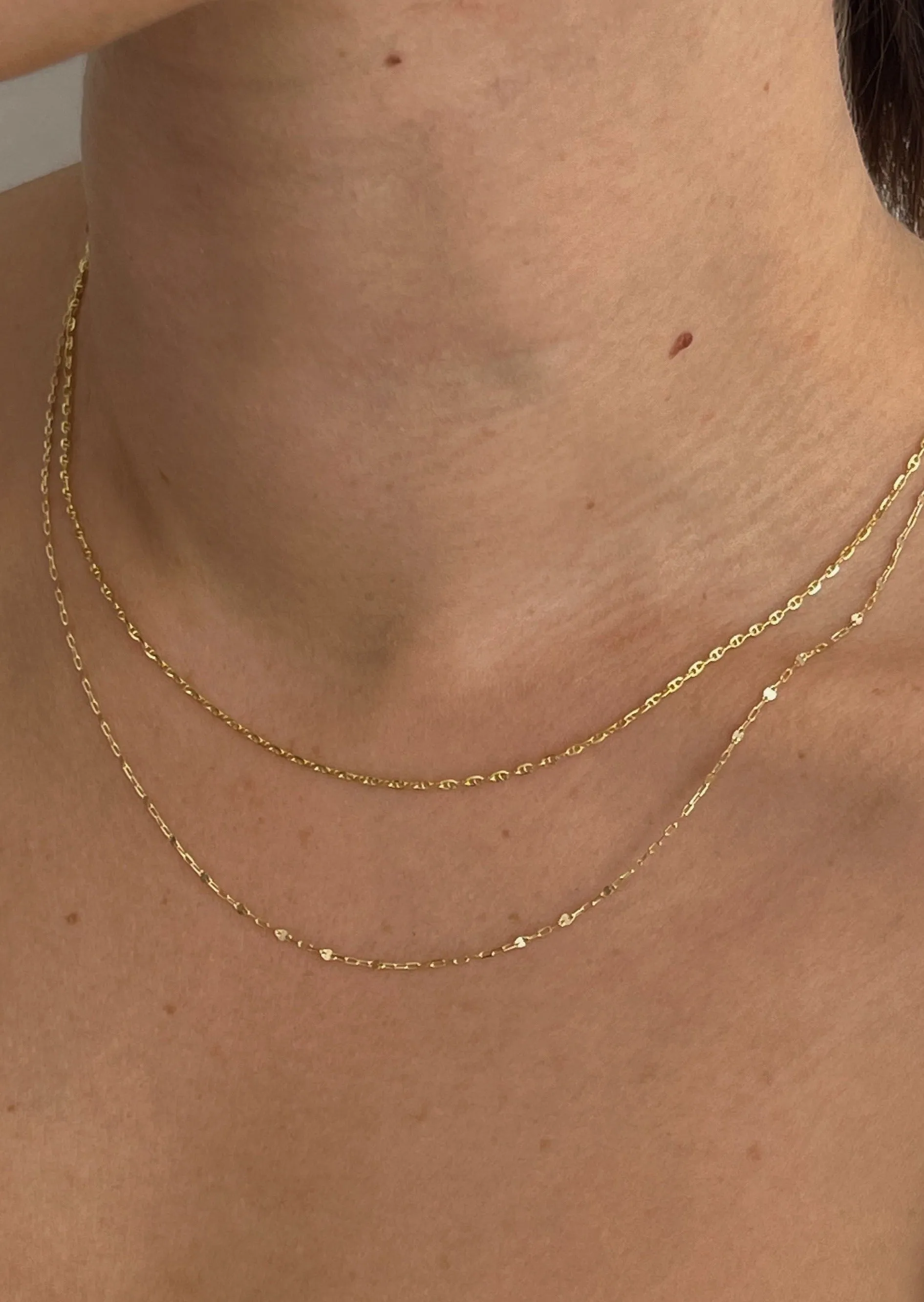 Diamond Cut Rolo Chain Necklace
