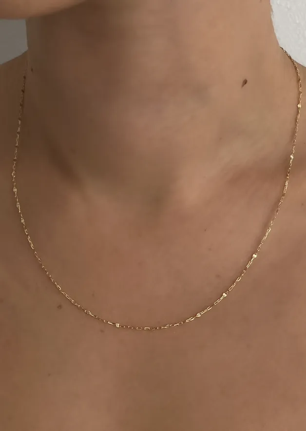 Diamond Cut Rolo Chain Necklace