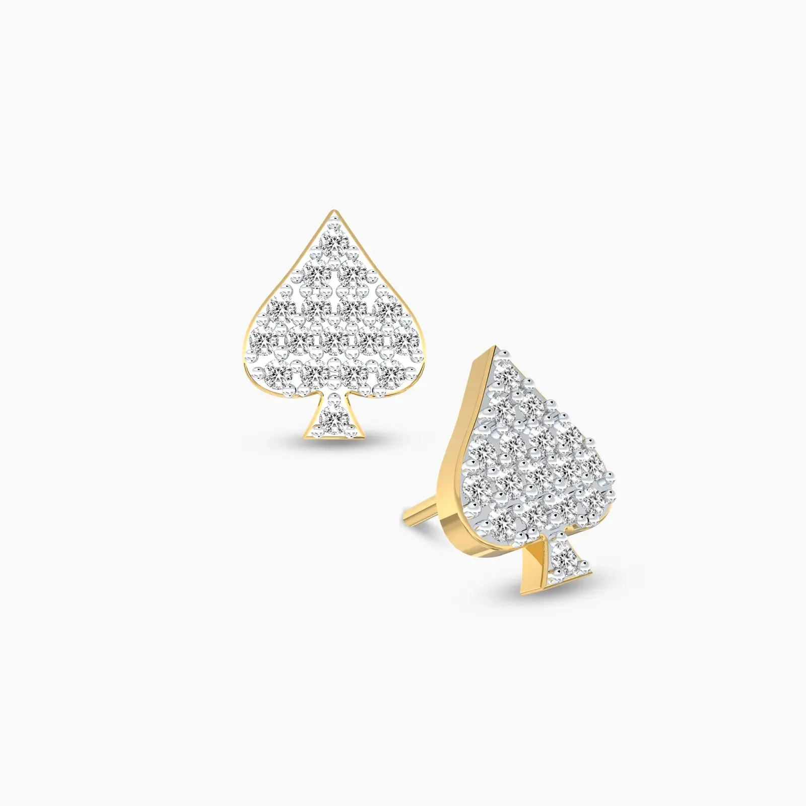 Diamond Spade Earrings