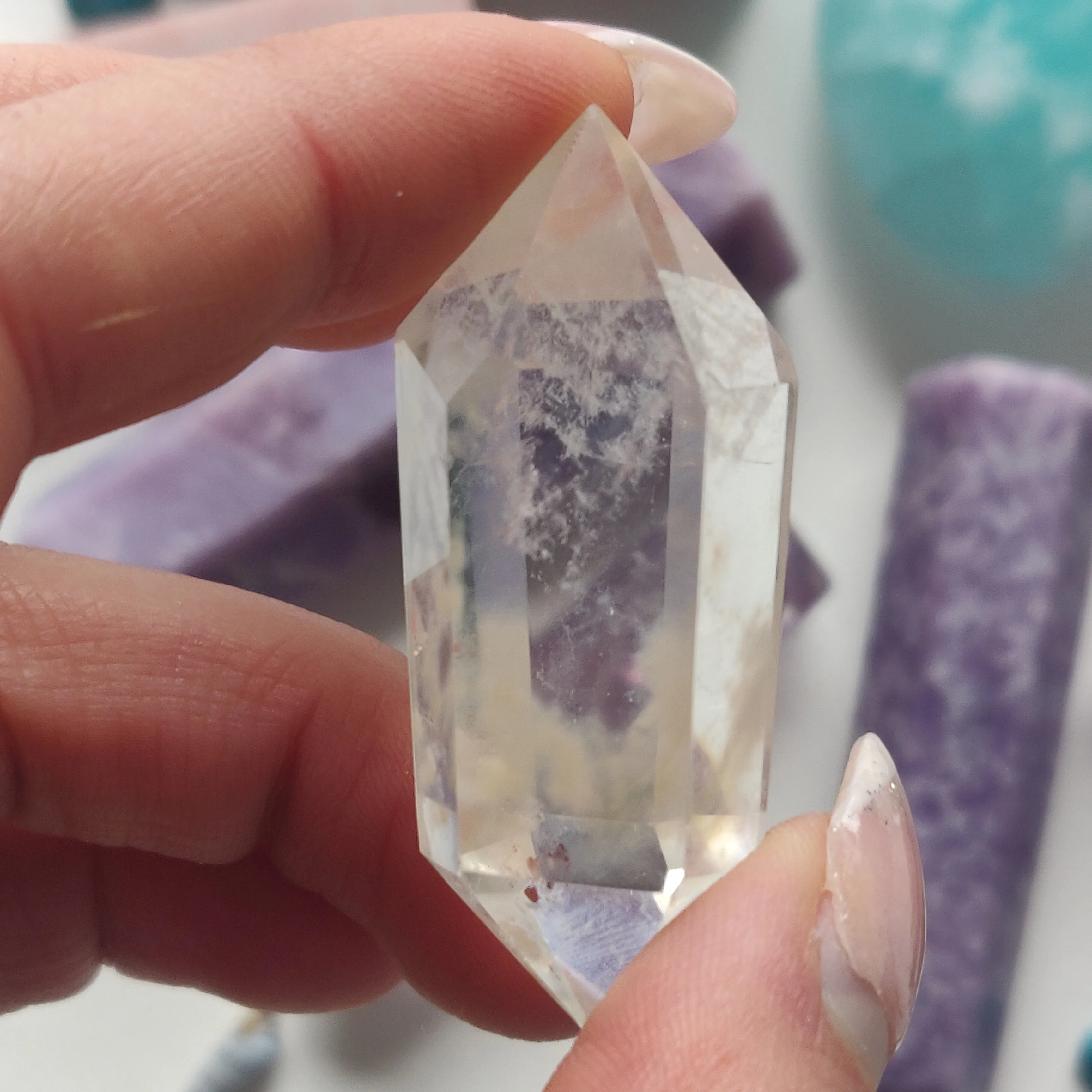 Double Terminated Quartz Point with Inclusions (#4)