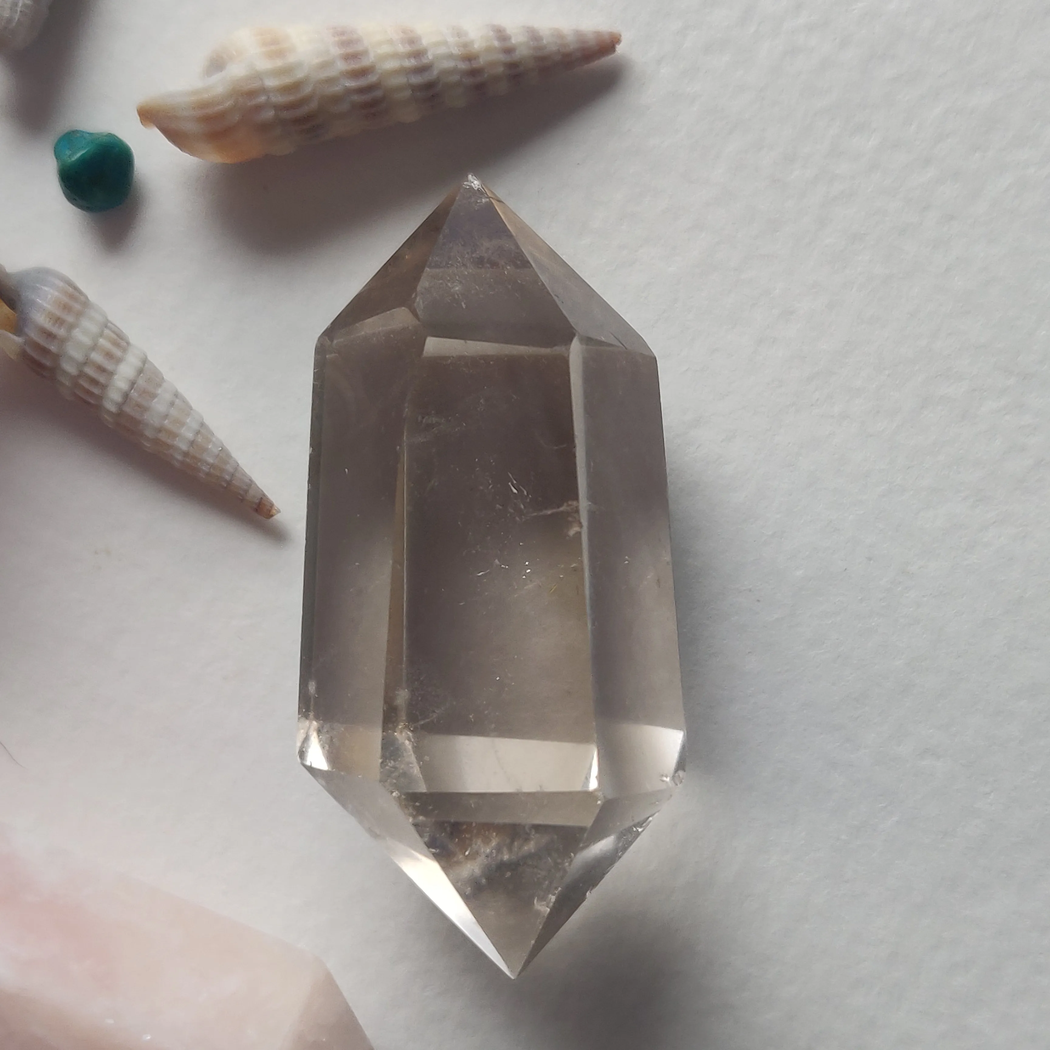 Double Terminated Smoky Quartz Point (#9)