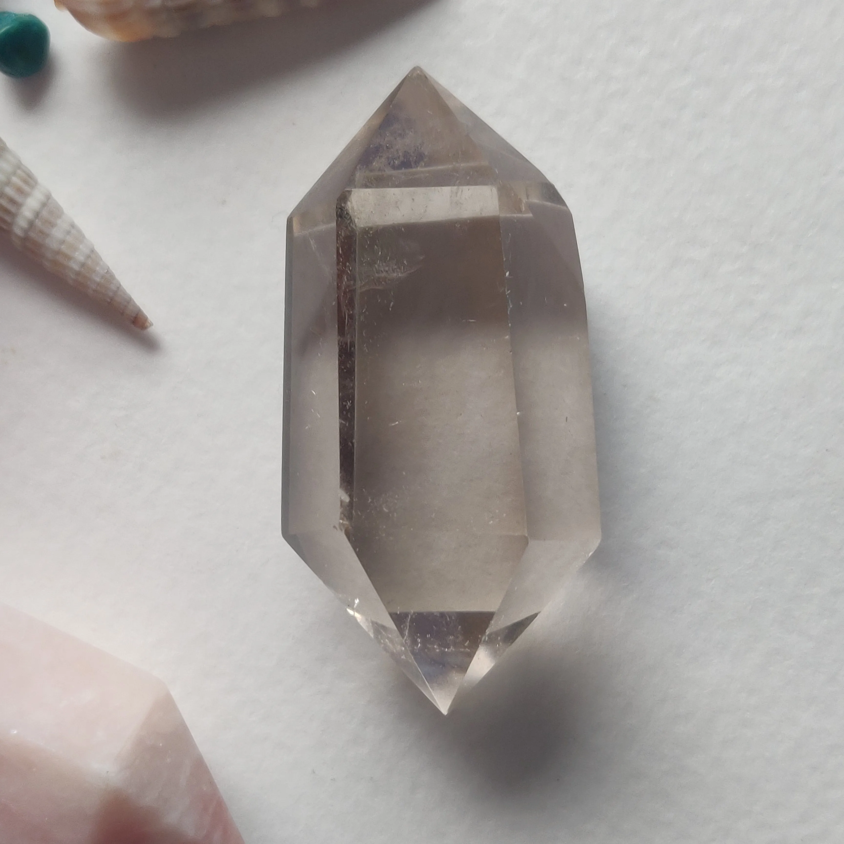 Double Terminated Smoky Quartz Point (#9)