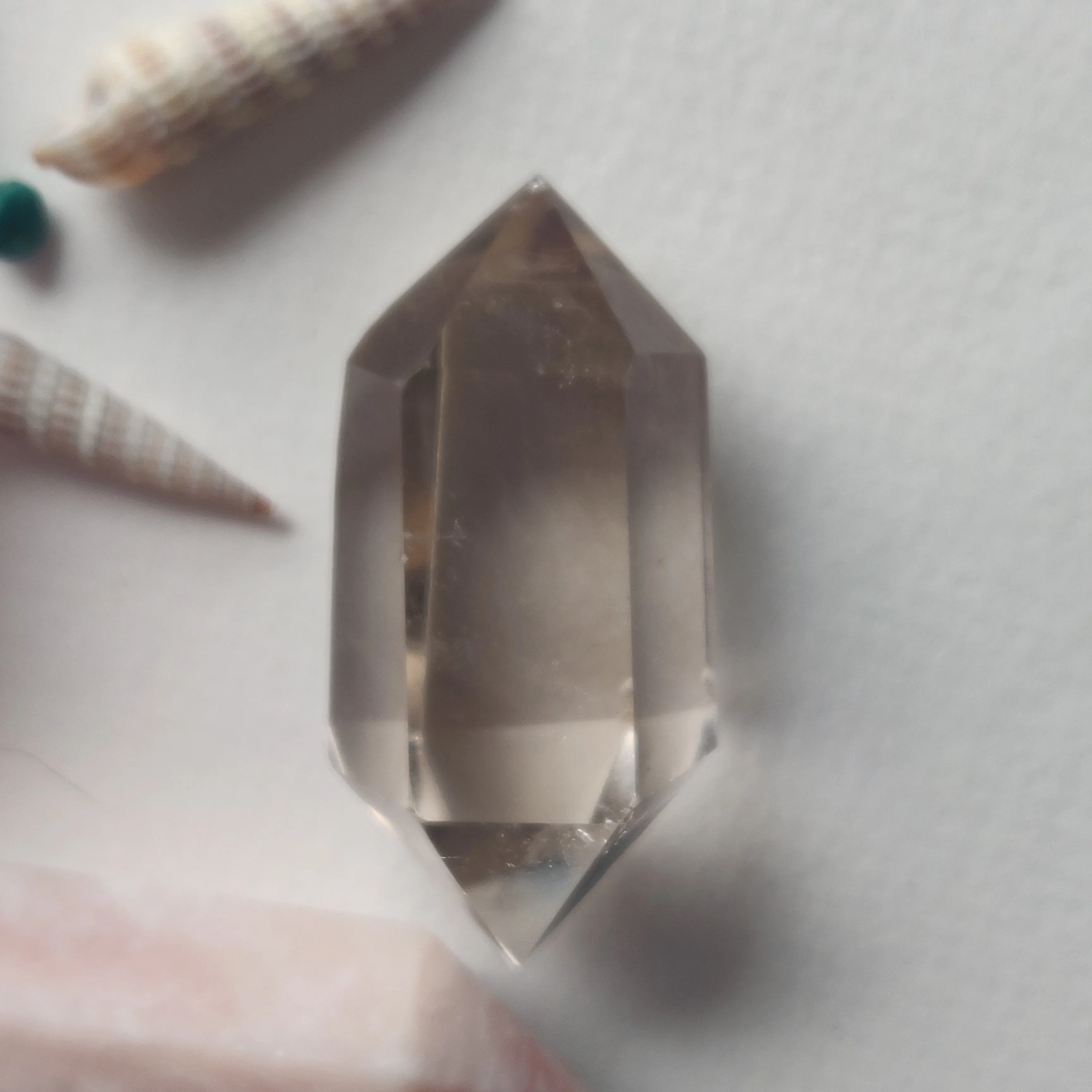 Double Terminated Smoky Quartz Point (#9)