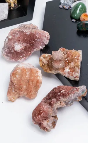 Druzy Pink Amethyst Clusters