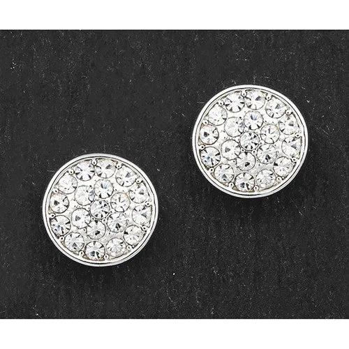 Equilibrium Sparkle Silver Stud Earrings
