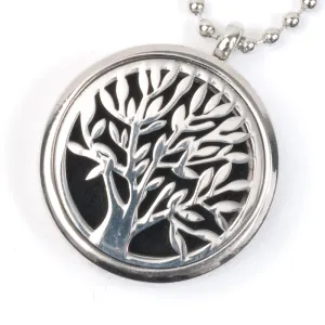 Es-Scent-ialsª Aromatherapy Locket Necklace - Round with Tree of Life
