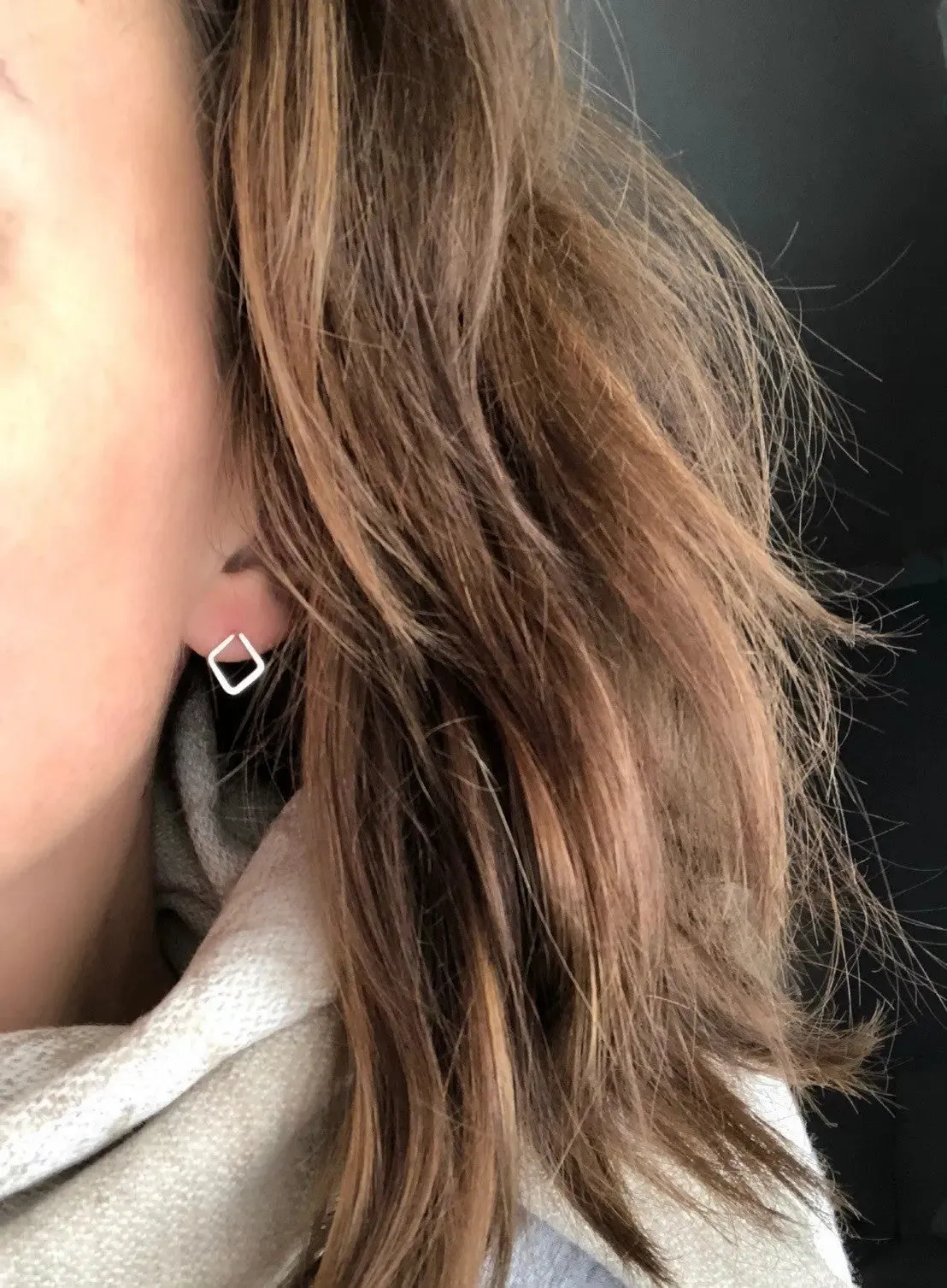 Forged Diamond Stud Earrings