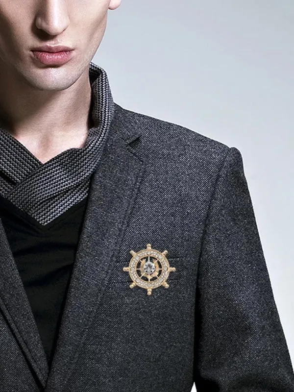 Gold Helm Brooch