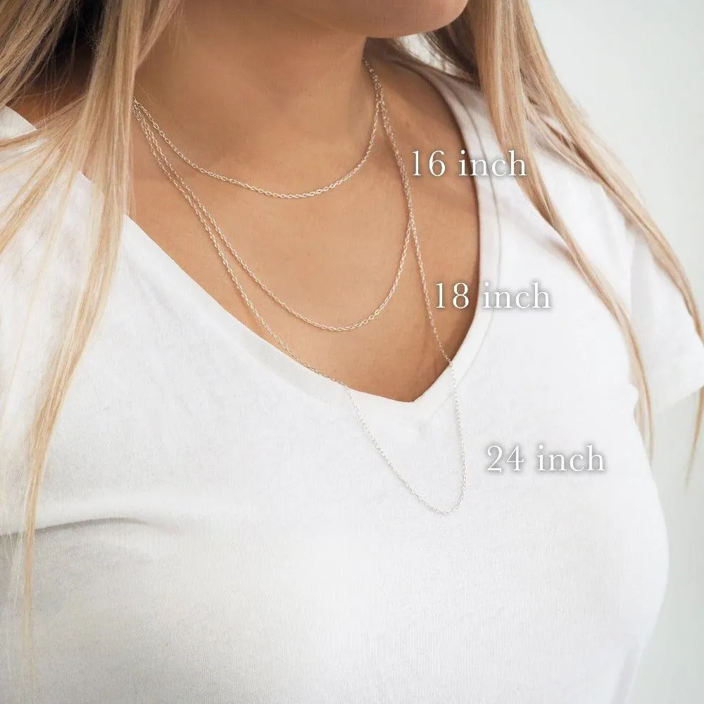 Gold Initial and January Garnet Birthstone Necklace