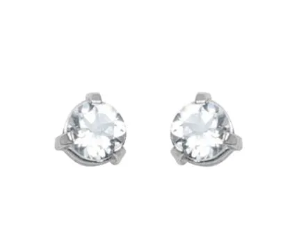 Green Aquamarine Comino Stud Earrings