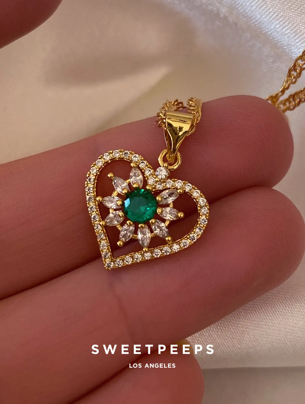 Green Heart Necklace
