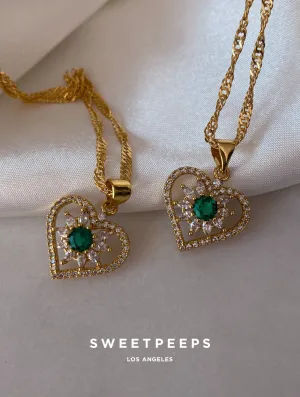 Green Heart Necklace