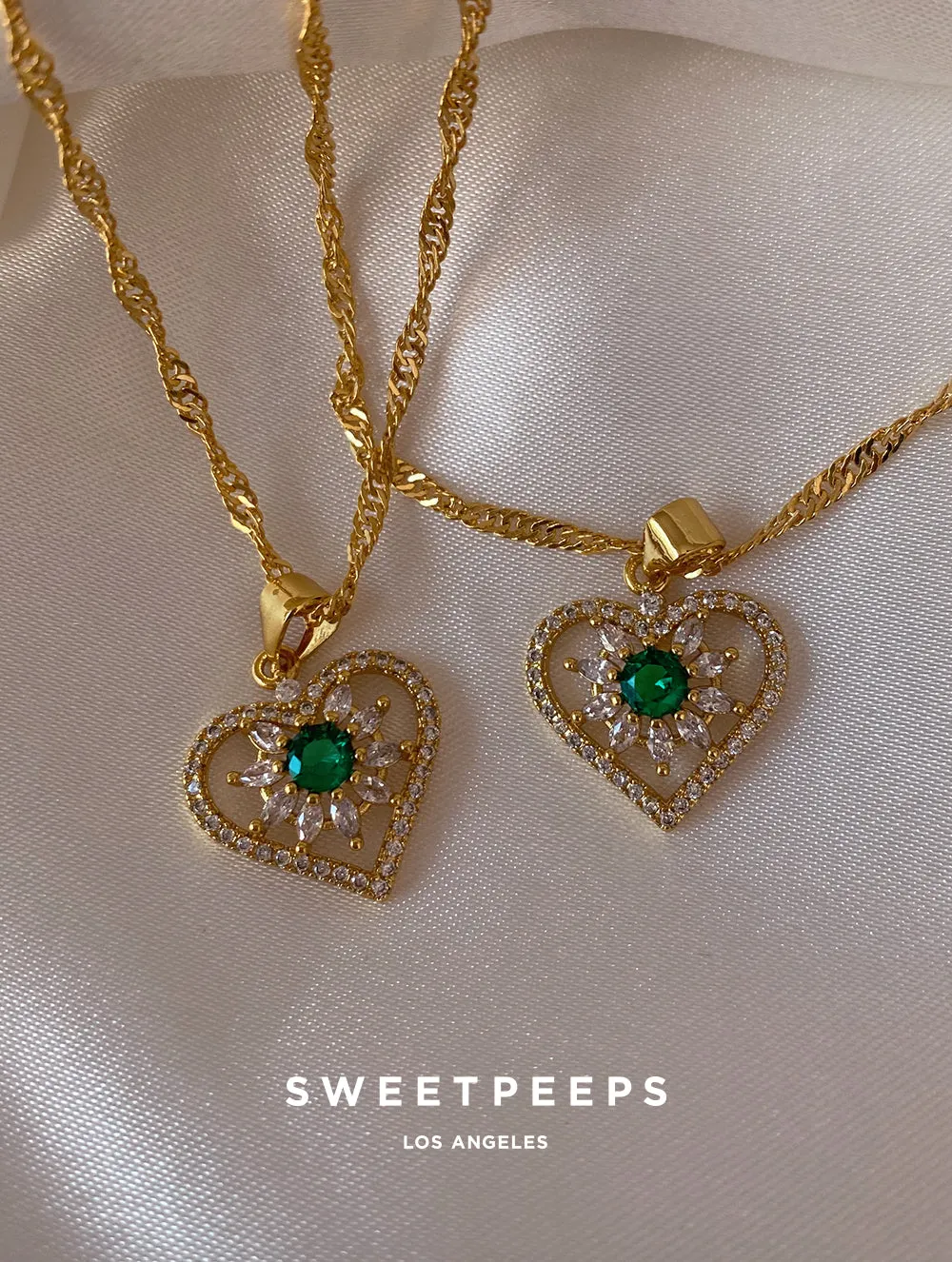 Green Heart Necklace