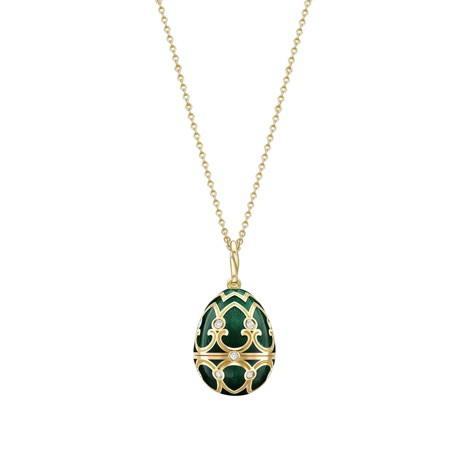 Guilloché Enamel Panda Surprise Locket