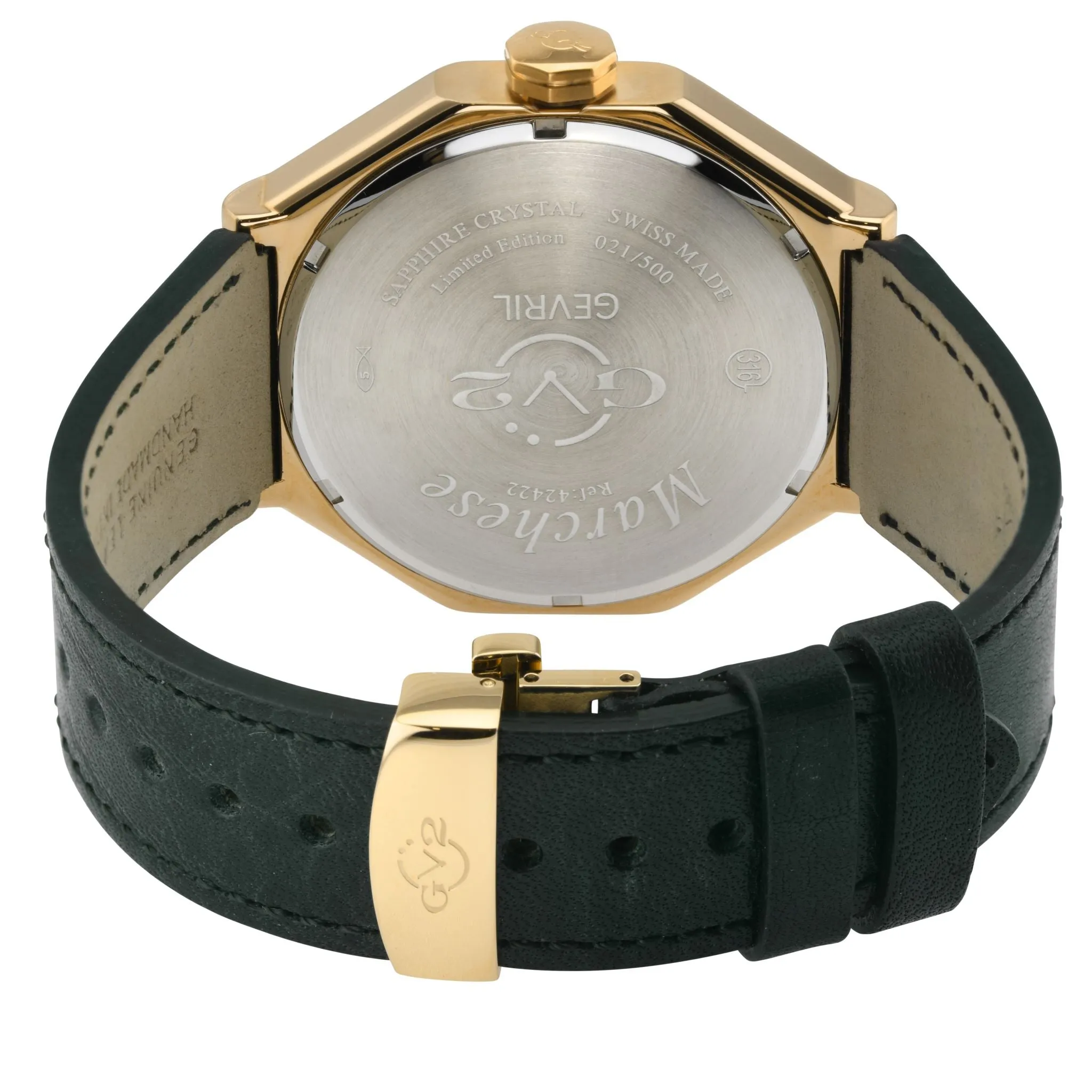 GV2 by Gevril Men's Marchese 44mm Quartz Watch 42422