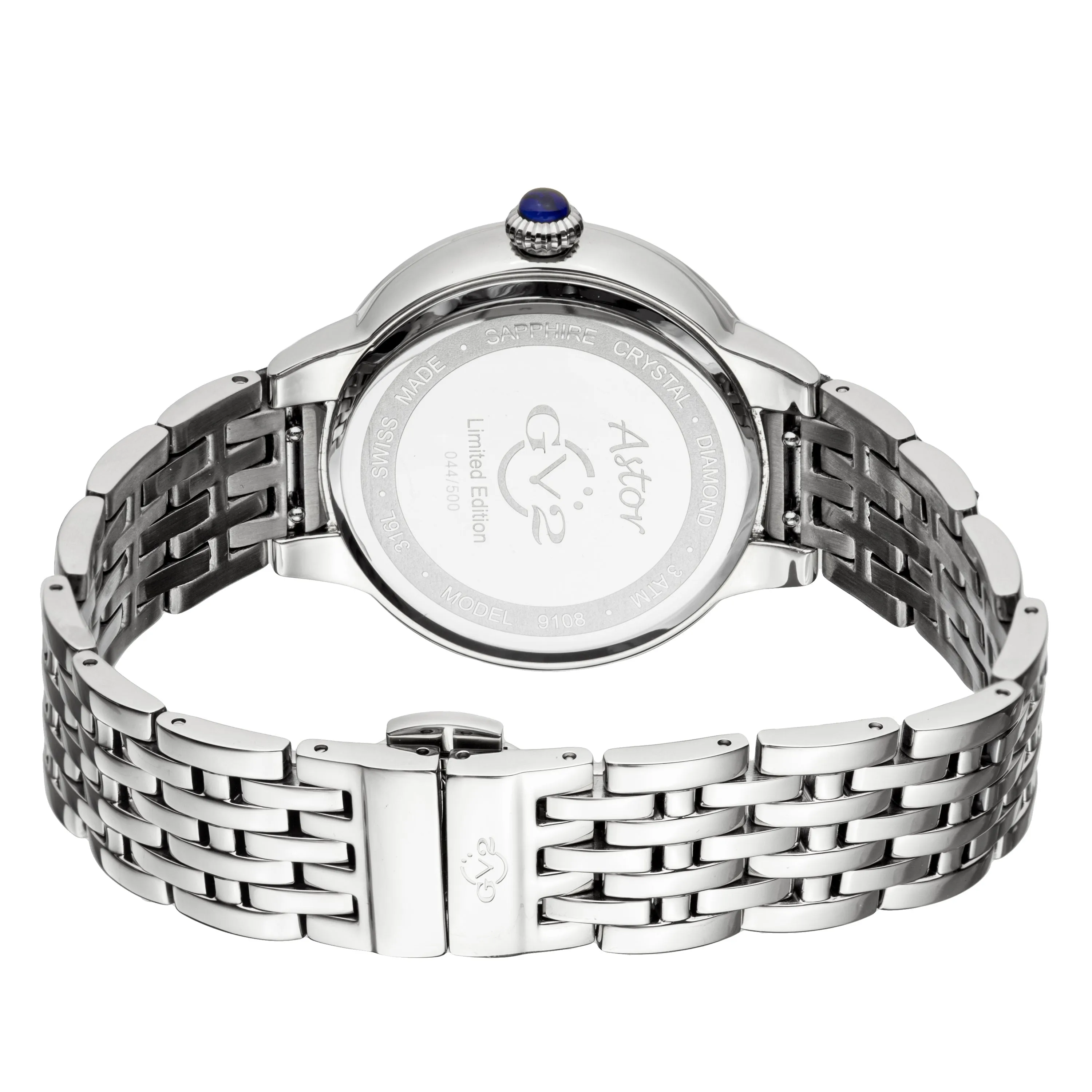 GV2 by Gevril Women's Astor 40mm Quartz Watch 9110