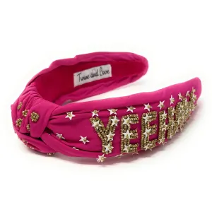 Hand Beaded Yeehaw Knot Headband
