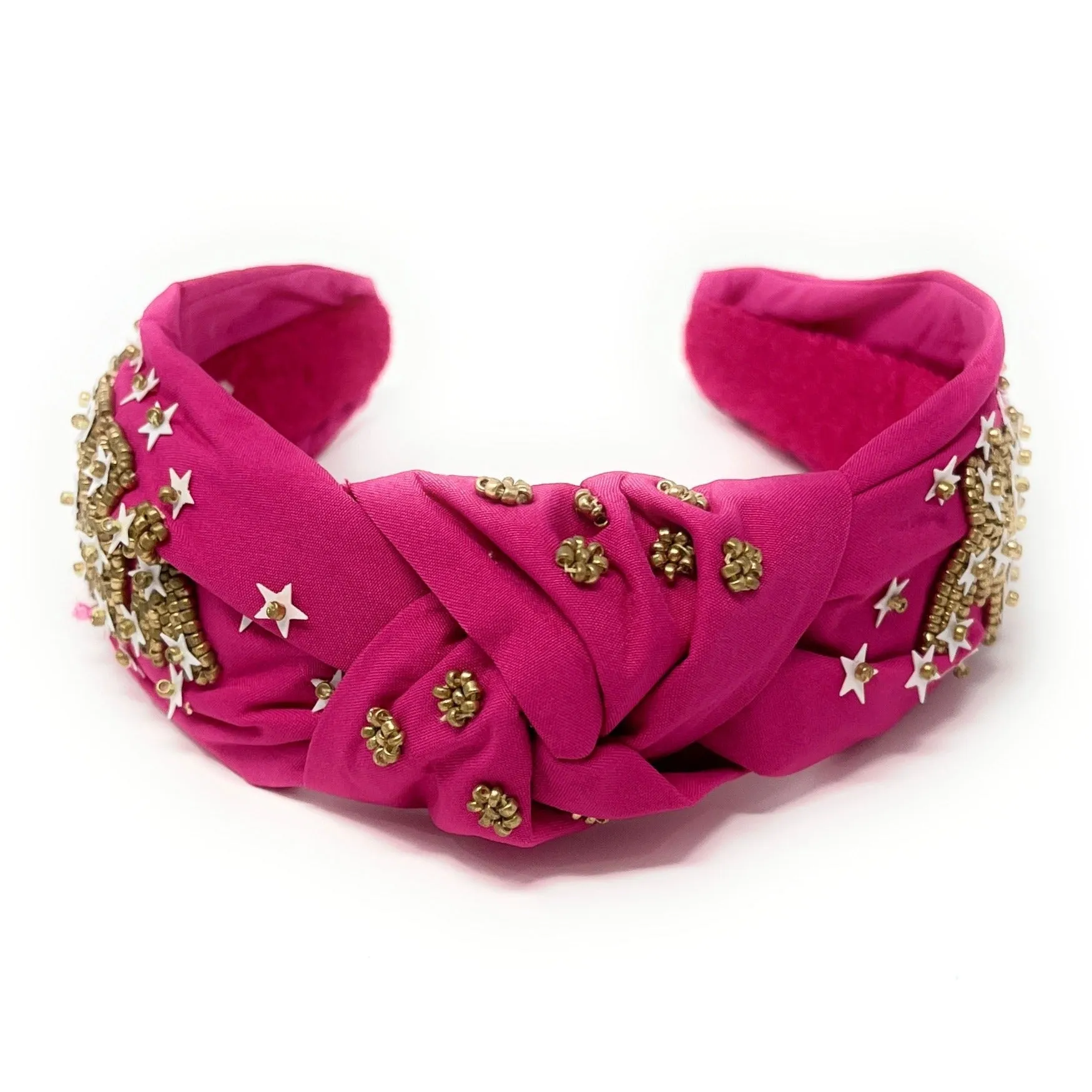 Hand Beaded Yeehaw Knot Headband