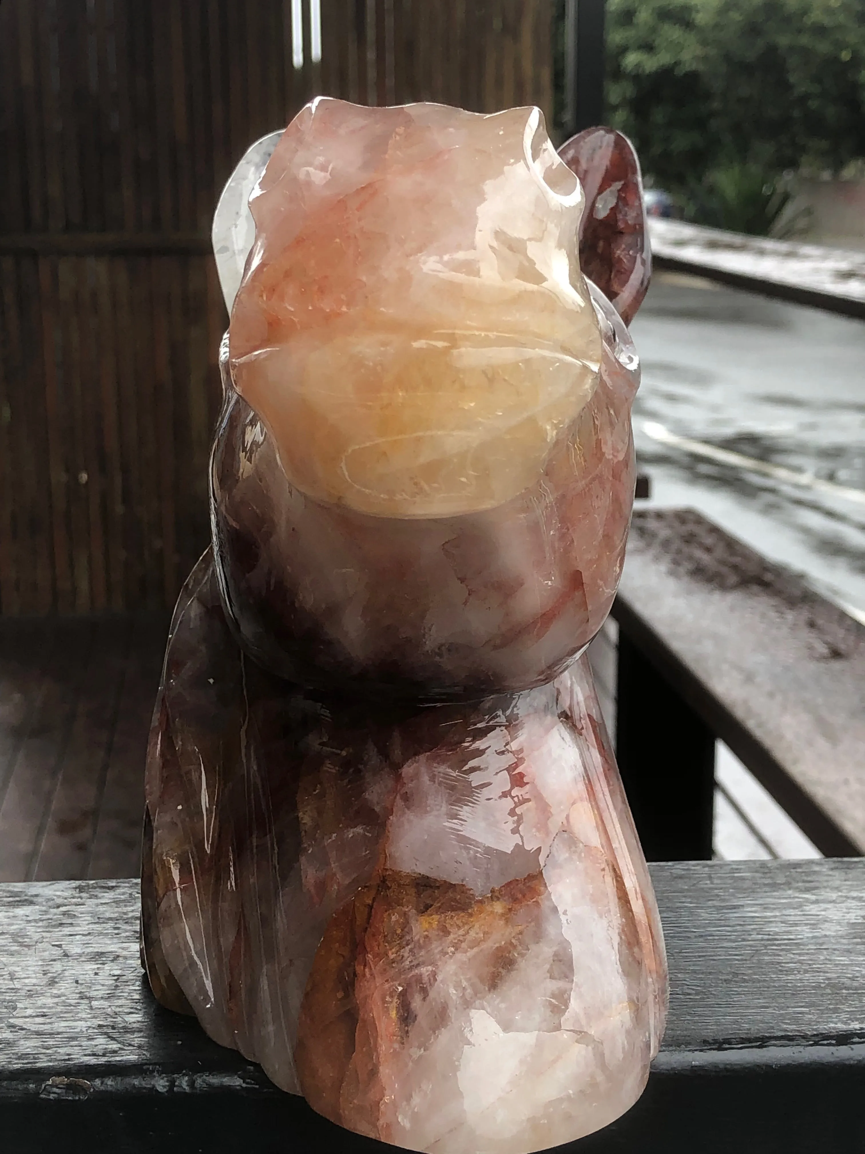 Hematoid Quartz Horse Bust Sculpture [1k238]