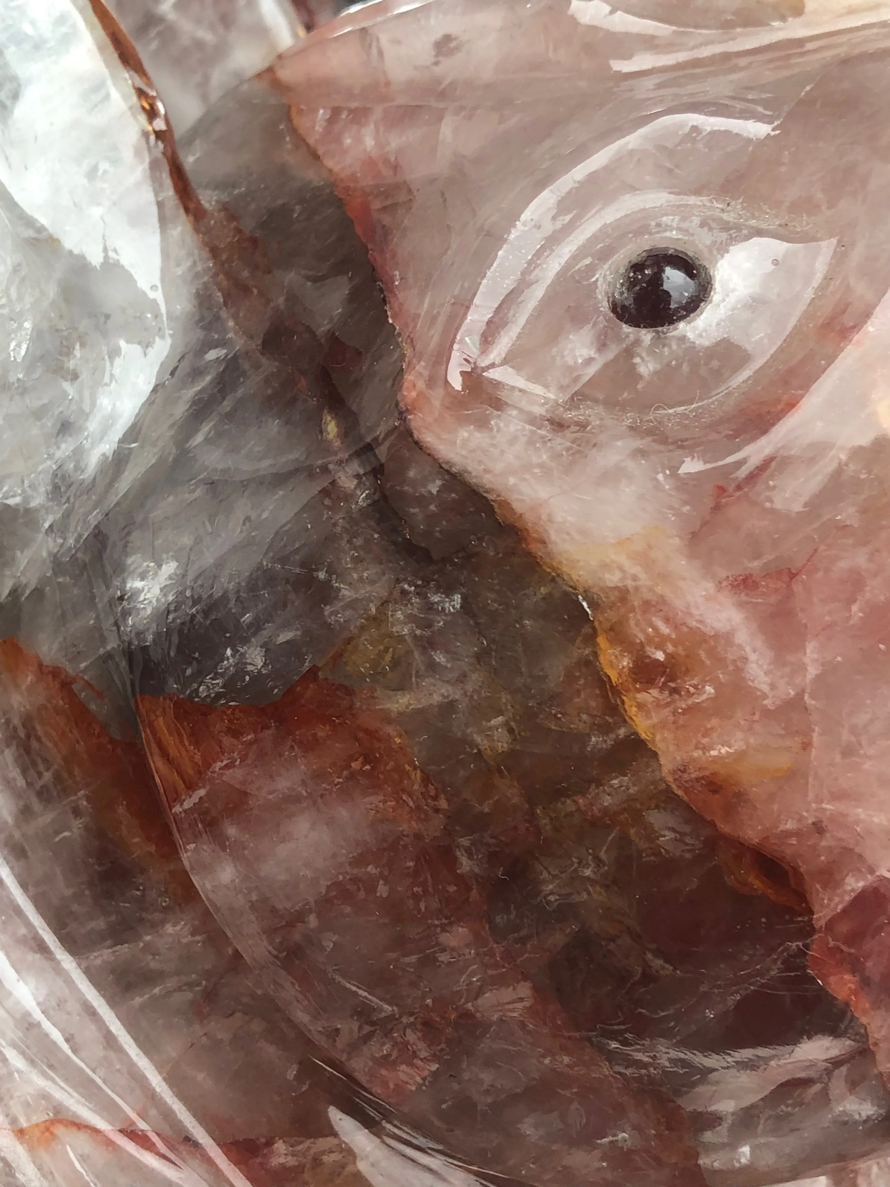 Hematoid Quartz Horse Bust Sculpture [1k238]