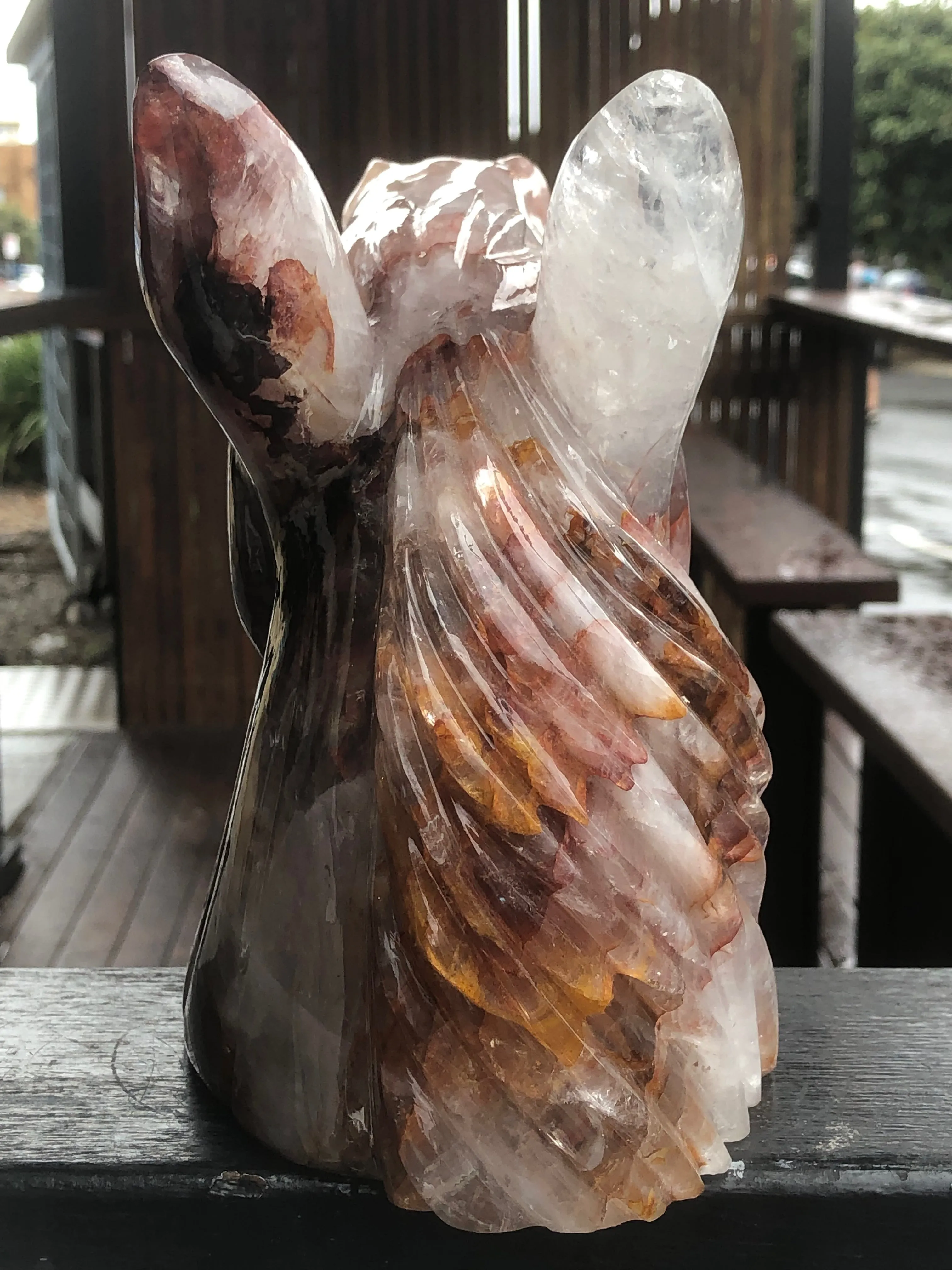 Hematoid Quartz Horse Bust Sculpture [1k238]