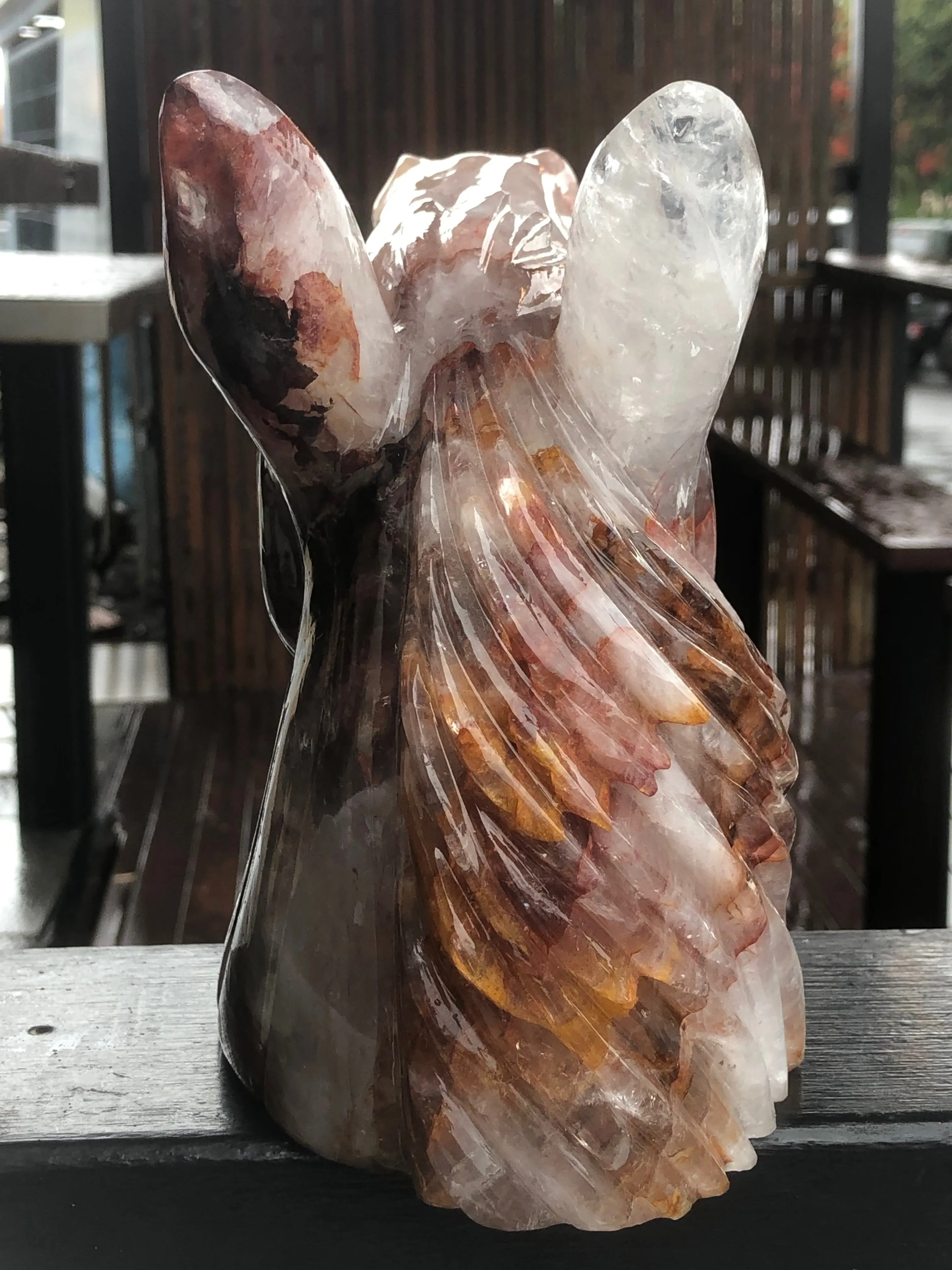 Hematoid Quartz Horse Bust Sculpture [1k238]