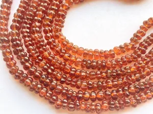Hessonite Garnet Carved Melons Shape Beads