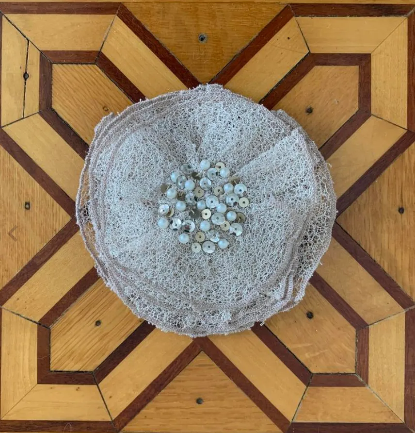 Ivory Glitter Clip or Headband