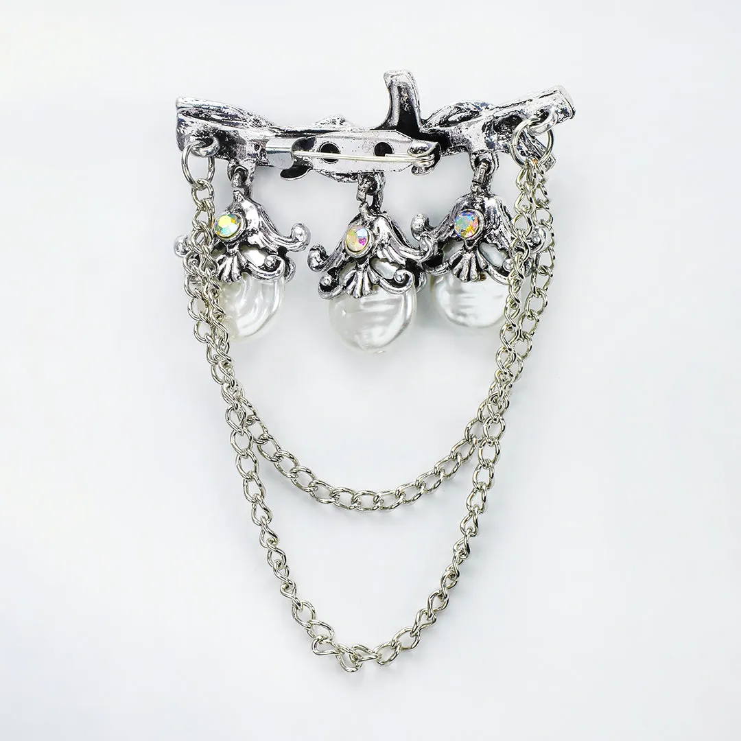 Kavove The Flora Falls Silver Colour Brooch