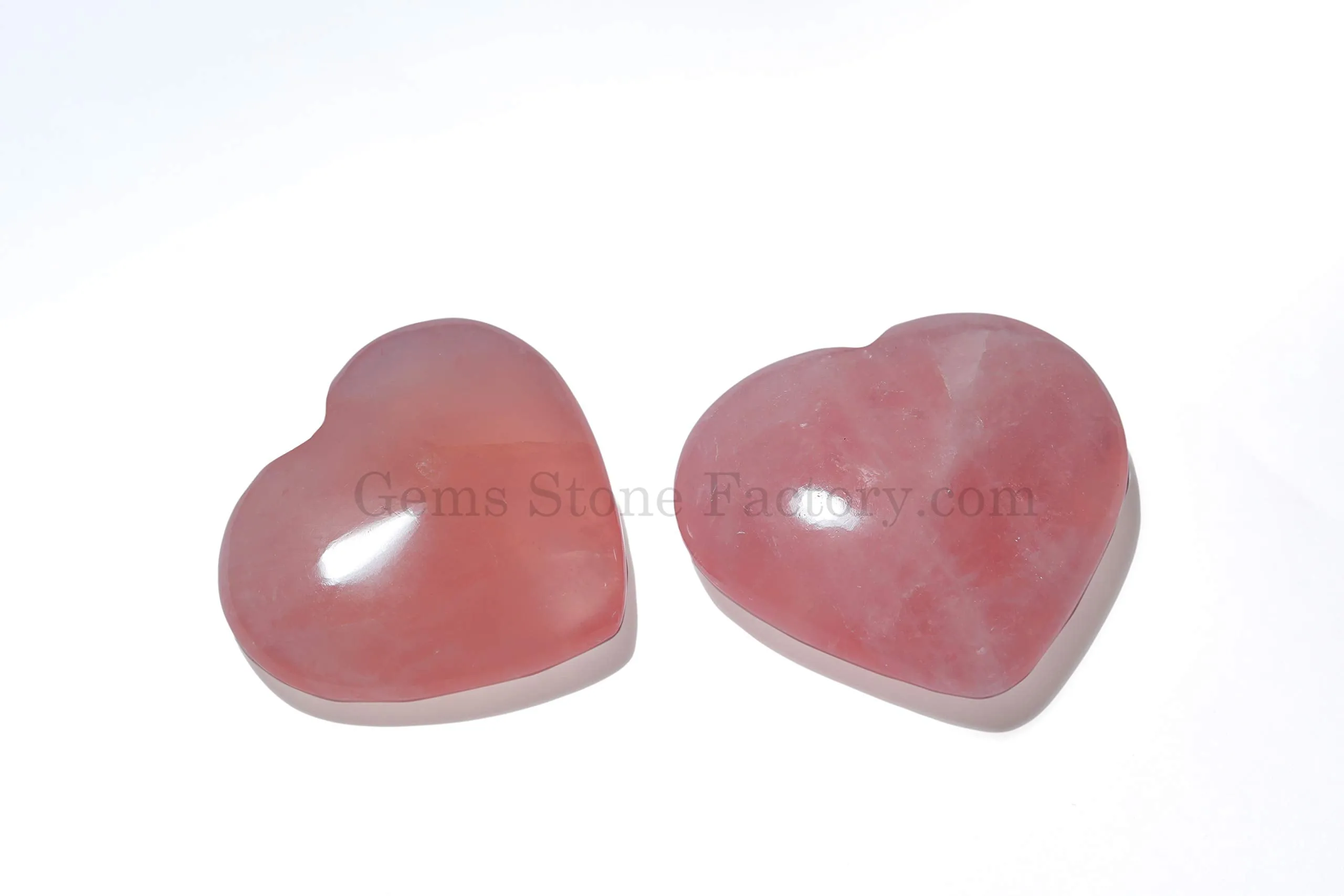Large Puffy Rose Quartz Heart 48-50mm Rose Quartz Polished Heart Shaped Natural Stone - unconditional love, compassion empathy and self love 1piecs Rose quartz
