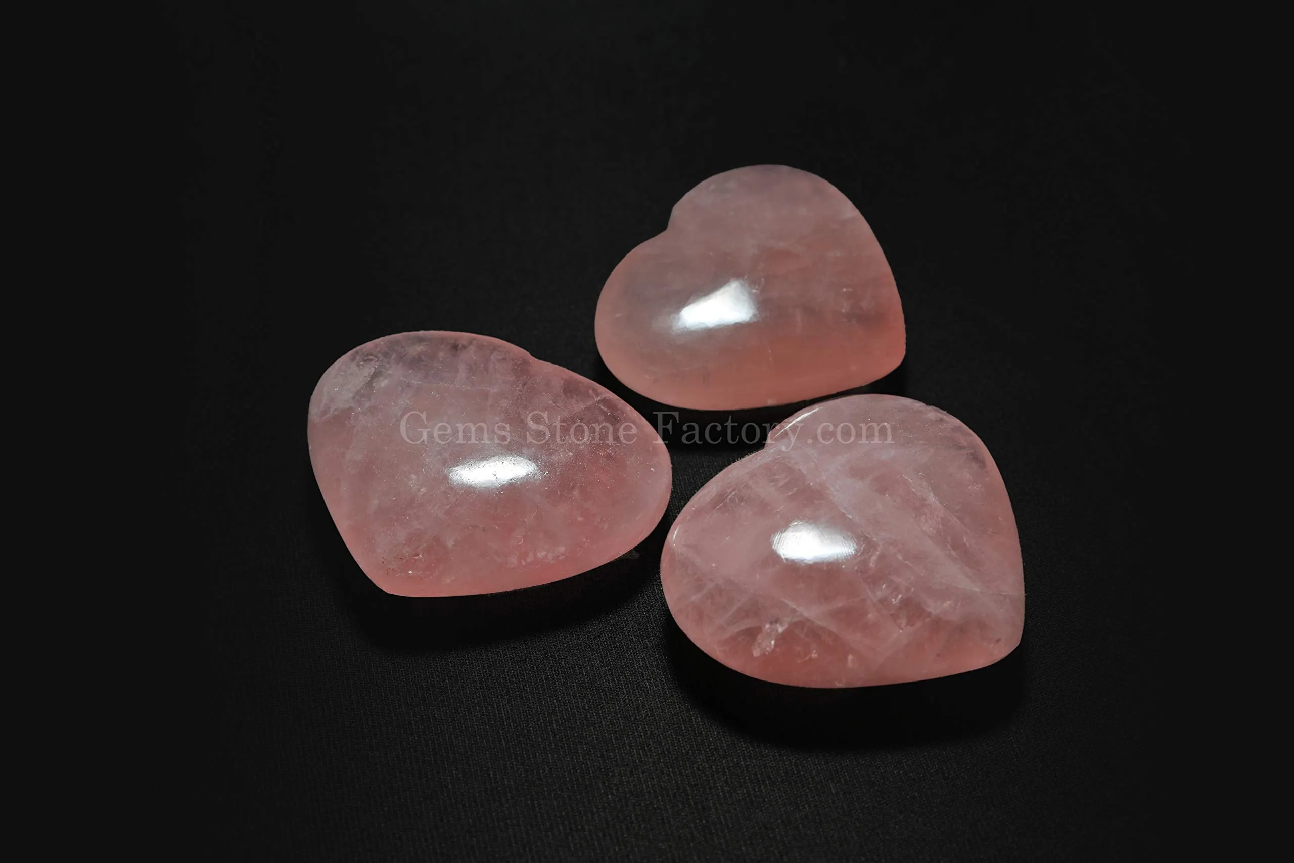 Large Puffy Rose Quartz Heart 48-50mm Rose Quartz Polished Heart Shaped Natural Stone - unconditional love, compassion empathy and self love 1piecs Rose quartz