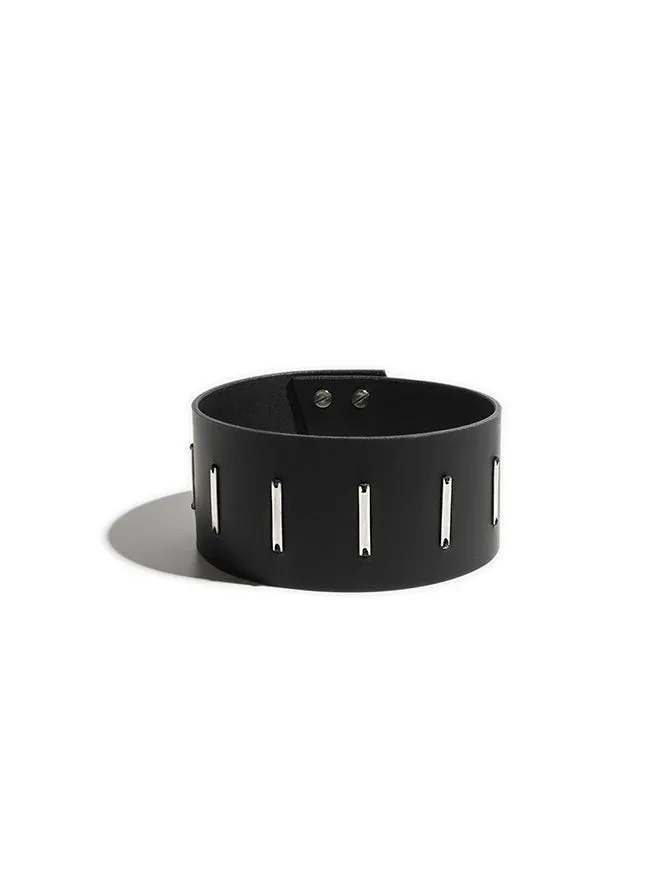 Liberta Bars Choker in Black by Aumorfia