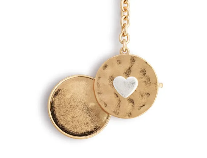 Love you Locket Key Fob - Gold