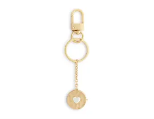 Love you Locket Key Fob - Gold