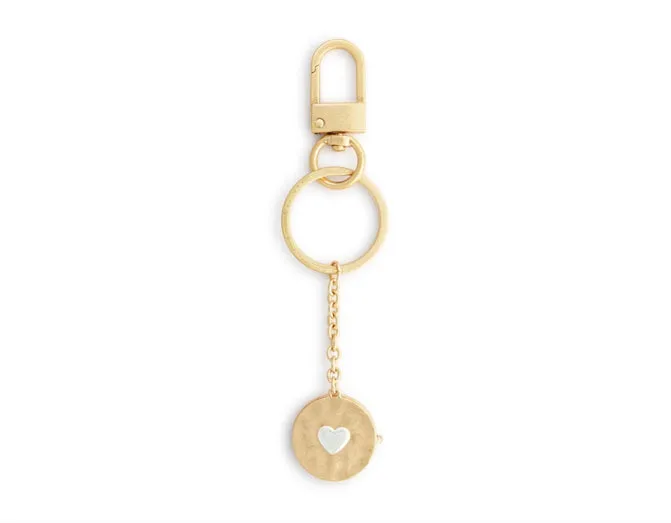 Love you Locket Key Fob - Gold