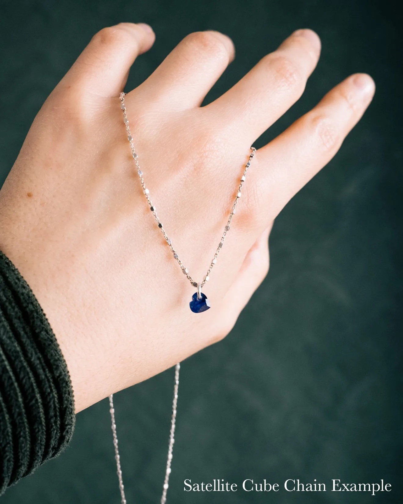 Mini Garnet Heart Necklace