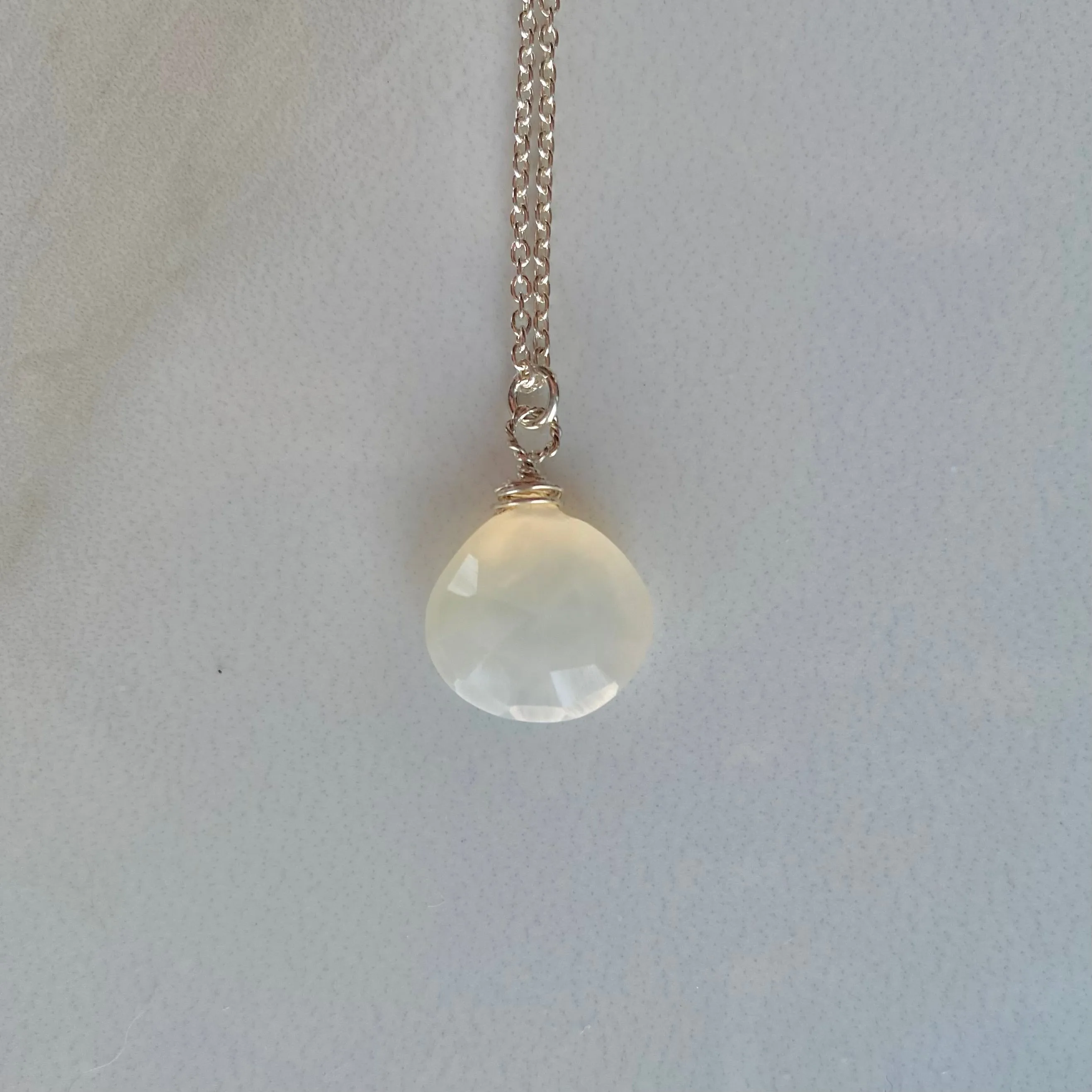Moonstone Pendant & Chain Necklace