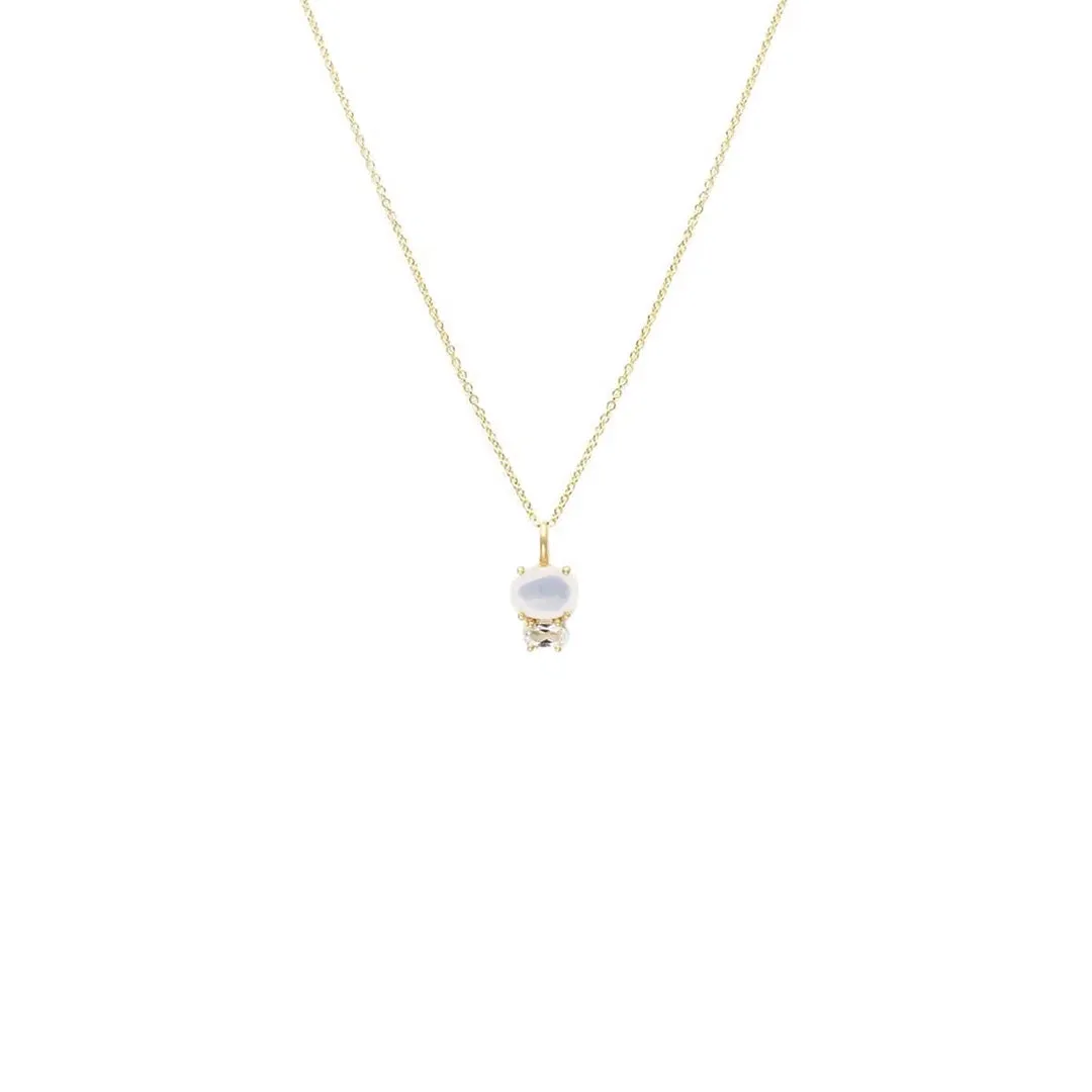 Moonstone Zirconia Necklace