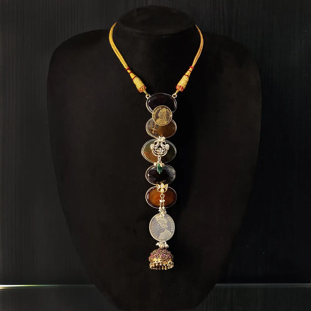 MultiColor Kundan Long Pendant Necklace