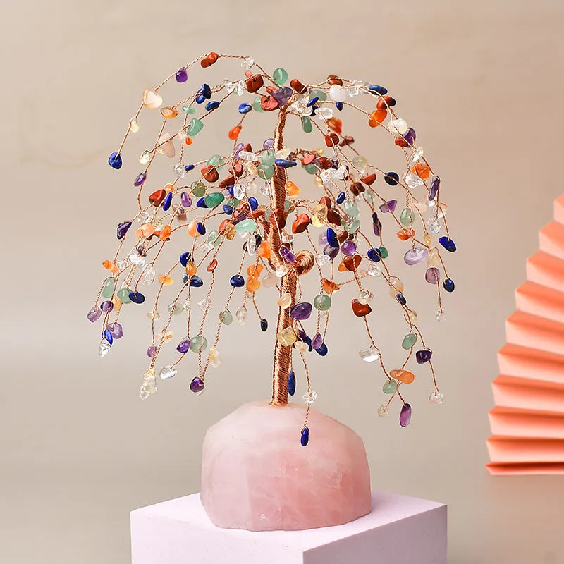 Natural Crystal Base Fortune Tree