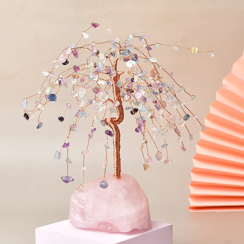 Natural Crystal Base Fortune Tree